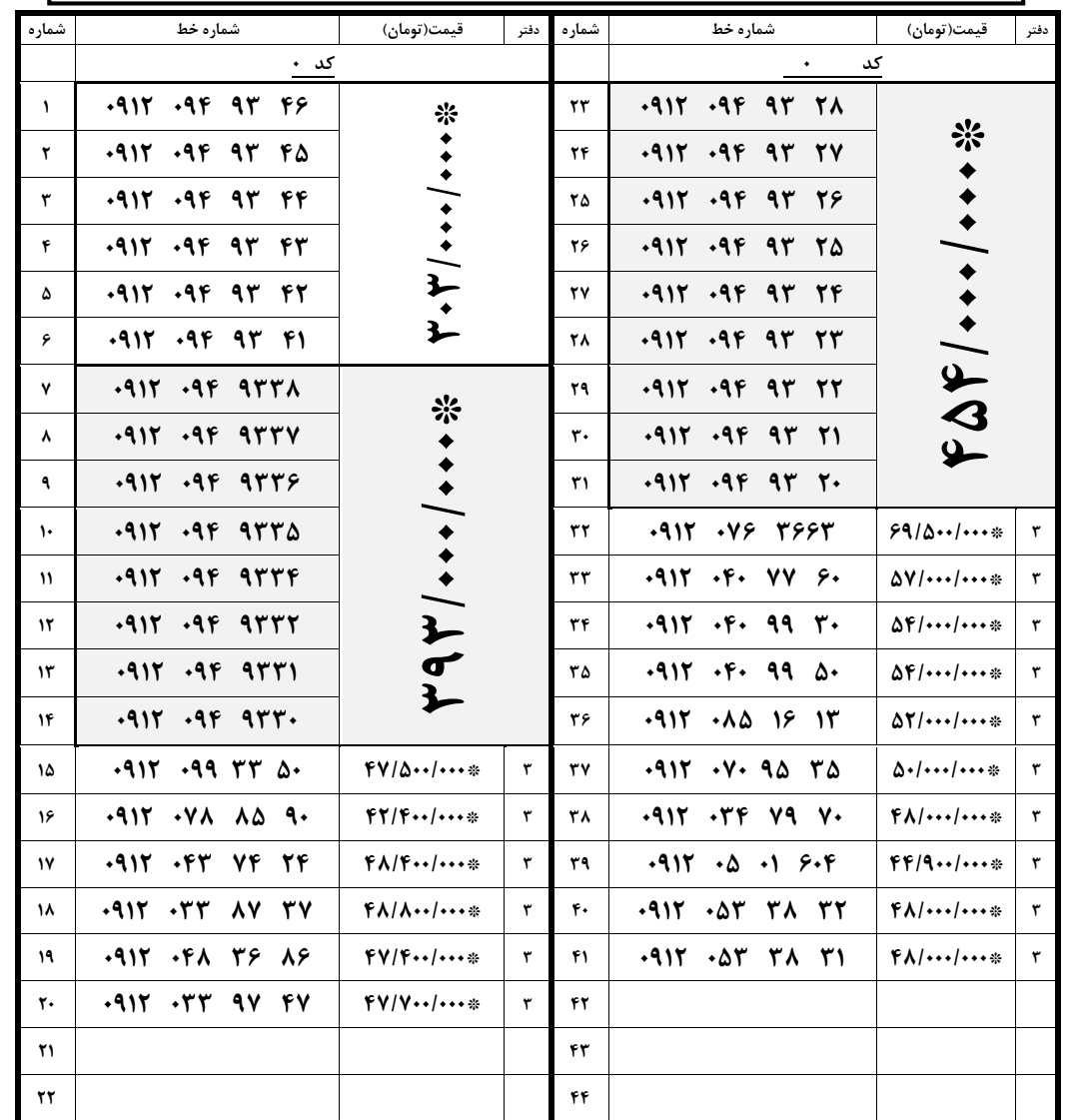 0912 کد 0